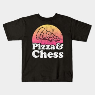Pizza Lover Pizza and Chess Kids T-Shirt